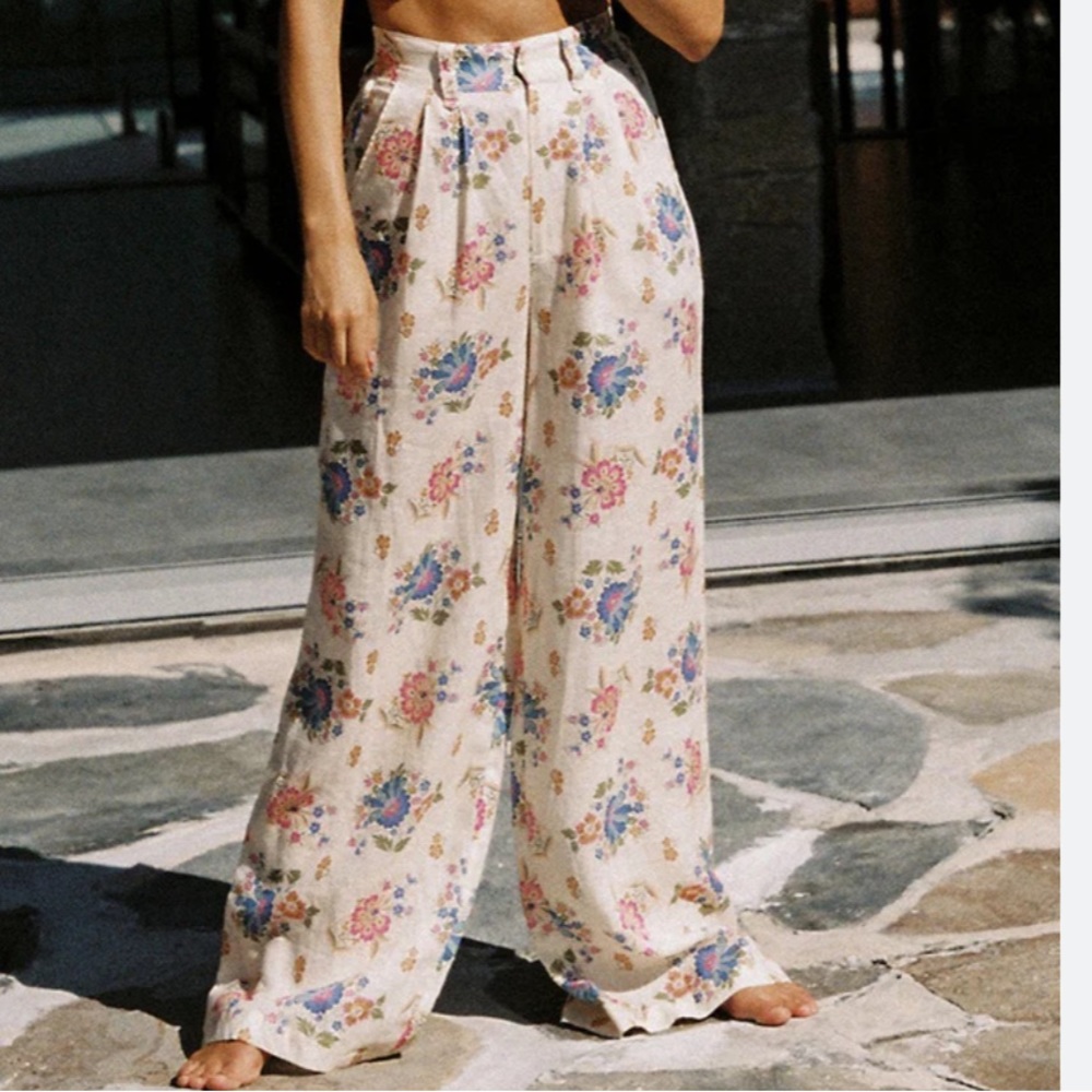 Spell Floral Linen Pants